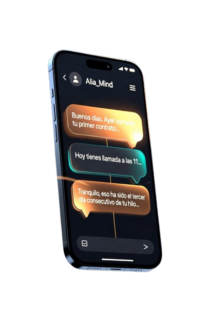 Alia_Mind conversation interface on Telegram showing emotional anchor feature
